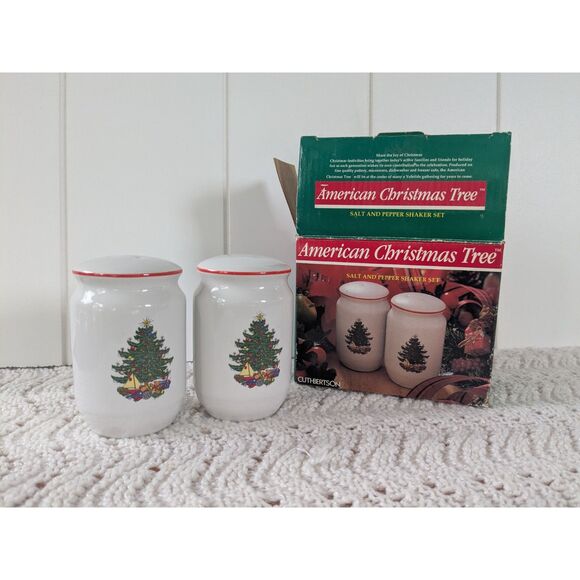 Cuthbertson American Christmas Tree Salt and Pepper Shaker Set - Picture 1 of 5